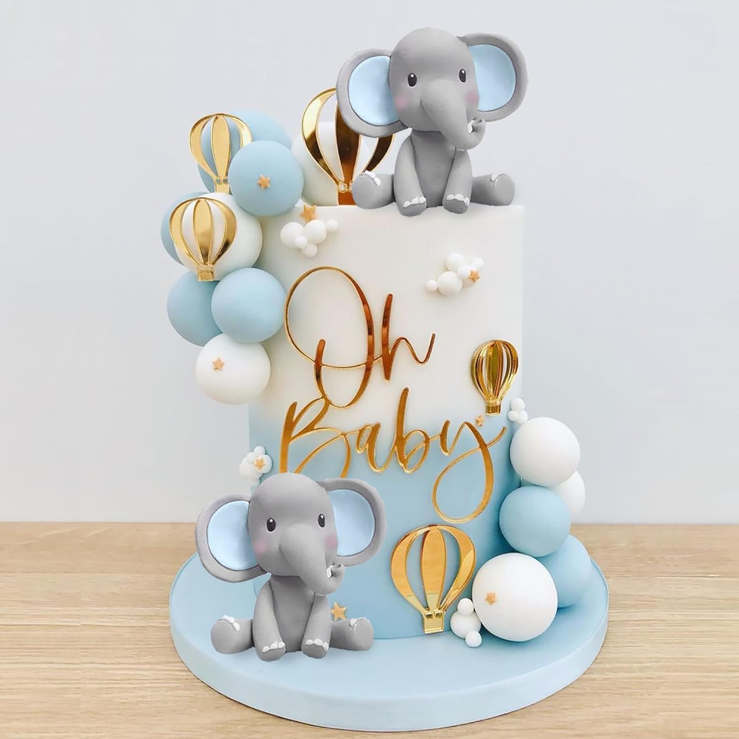 Confetti Balloon Set - Elephant Cake Decoration Baby Cake Topper
