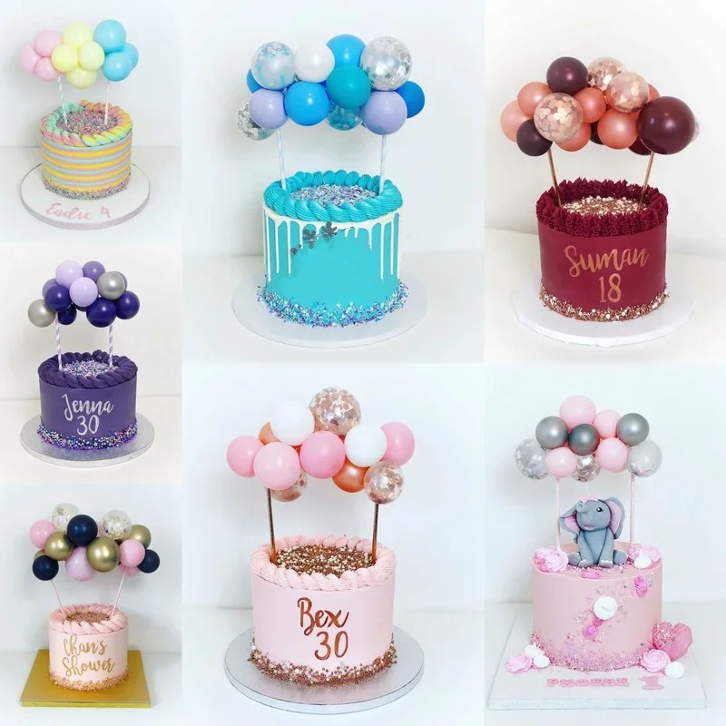Confetti Balloon Set - 10 Pcs 5Inch Balloon Cake Topper