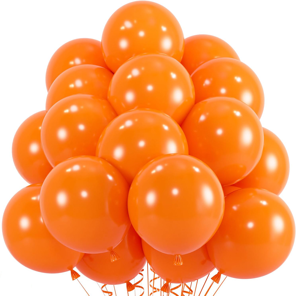 Confetti Balloon Set - 10/12inch 10/30/50pcs Orange Latex Balloons Orange