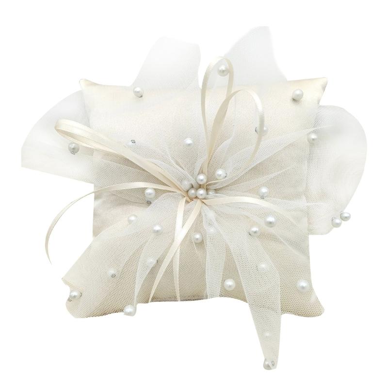 31BB Handmade Pearls Cushion W - огляд і ціна Ring Bearer Pillow
