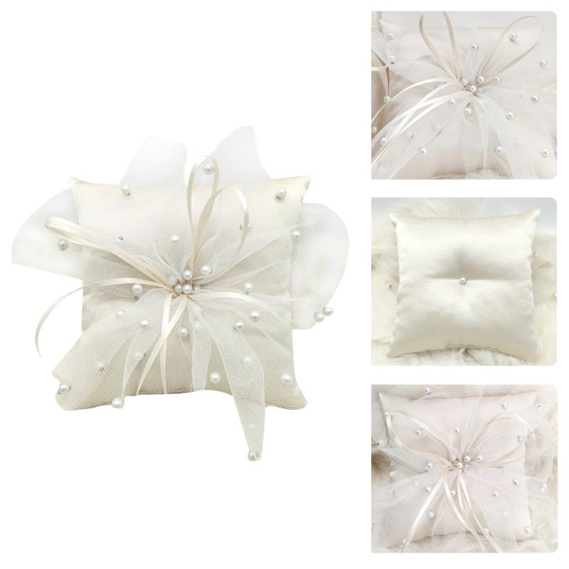 31BB Handmade Pearls Cushion W - огляд і ціна Ring Bearer Pillow