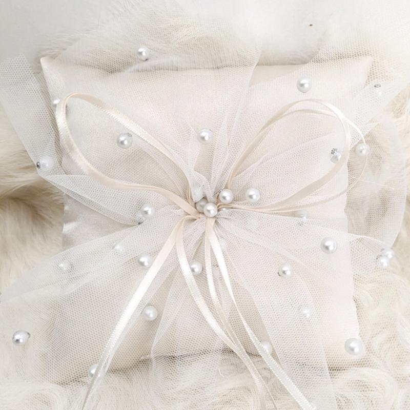 31BB Handmade Pearls Cushion W - огляд і ціна Ring Bearer Pillow