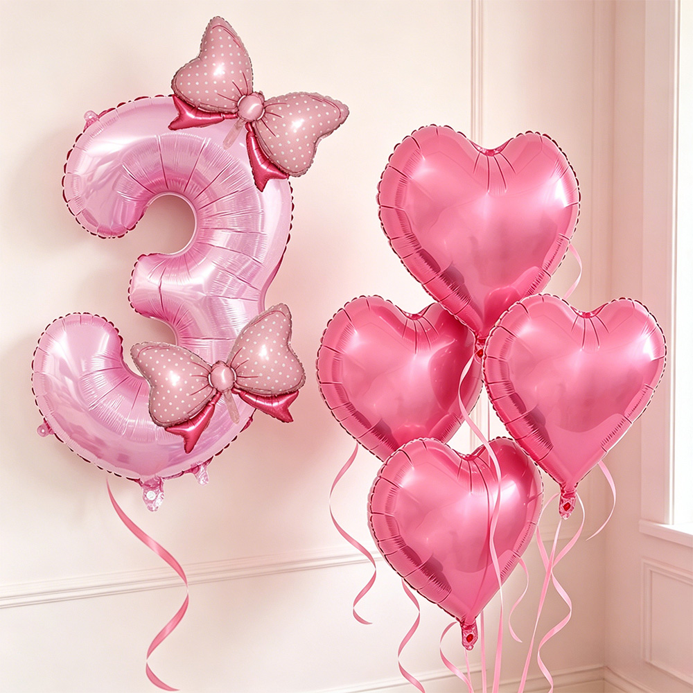 Pink Bow Party Decor Pink Bow  - огляд і ціна Confetti Balloon Set