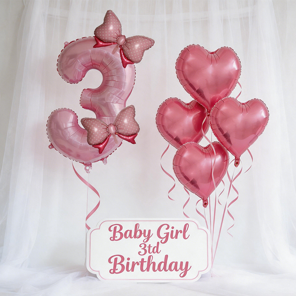 Pink Bow Party Decor Pink Bow  - огляд і ціна Confetti Balloon Set