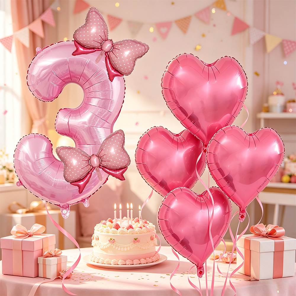 Pink Bow Party Decor Pink Bow  - огляд і ціна Confetti Balloon Set