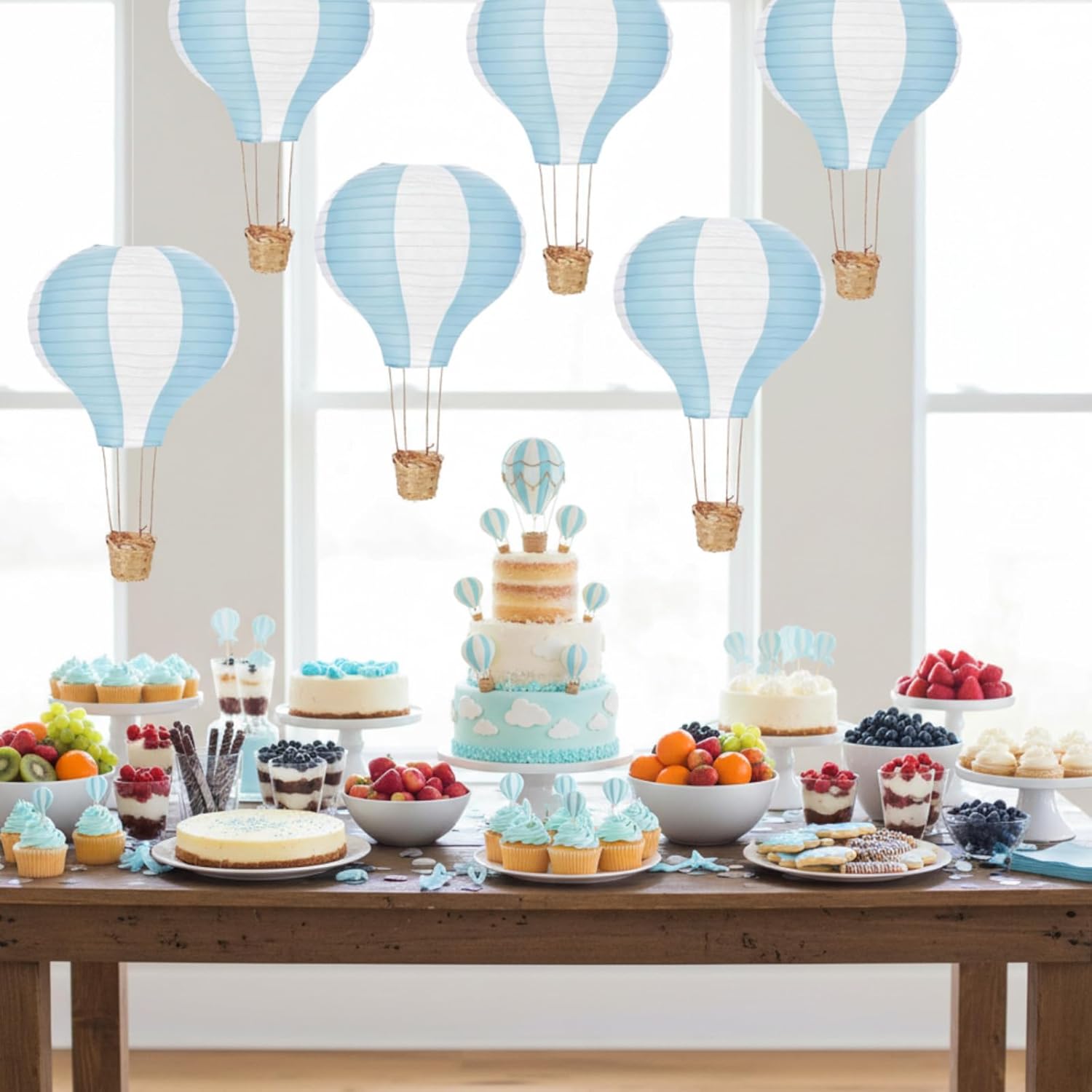 6-12Pcs Hanging Hot Air Balloo - огляд і ціна Confetti Balloon Set