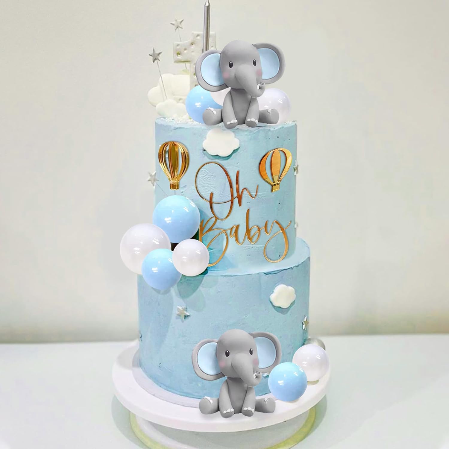 Elephant Cake Decoration Baby  - огляд і ціна Confetti Balloon Set