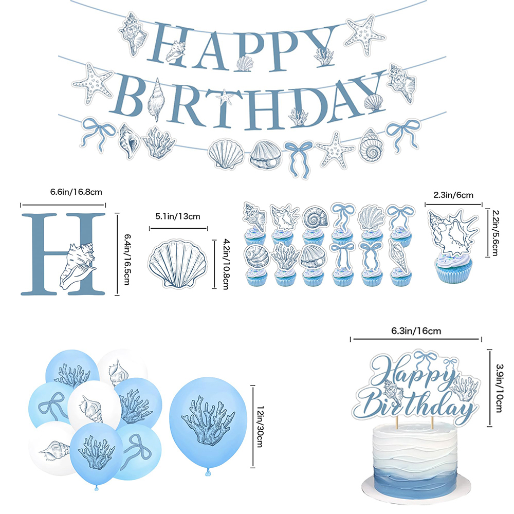 Elegant Ocean Mermaid Birthday - огляд і ціна Confetti Balloon Set