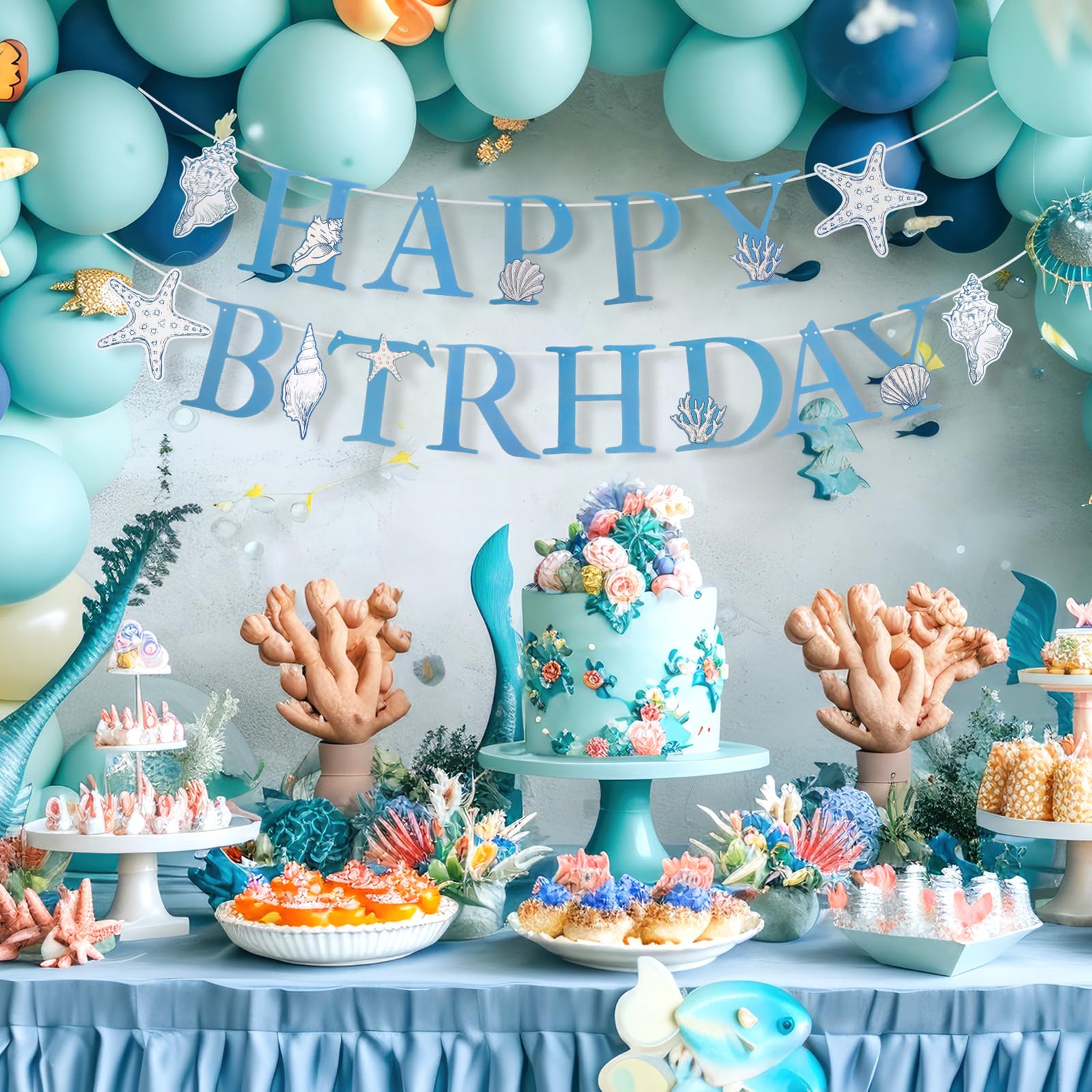 Elegant Ocean Mermaid Birthday - огляд і ціна Confetti Balloon Set