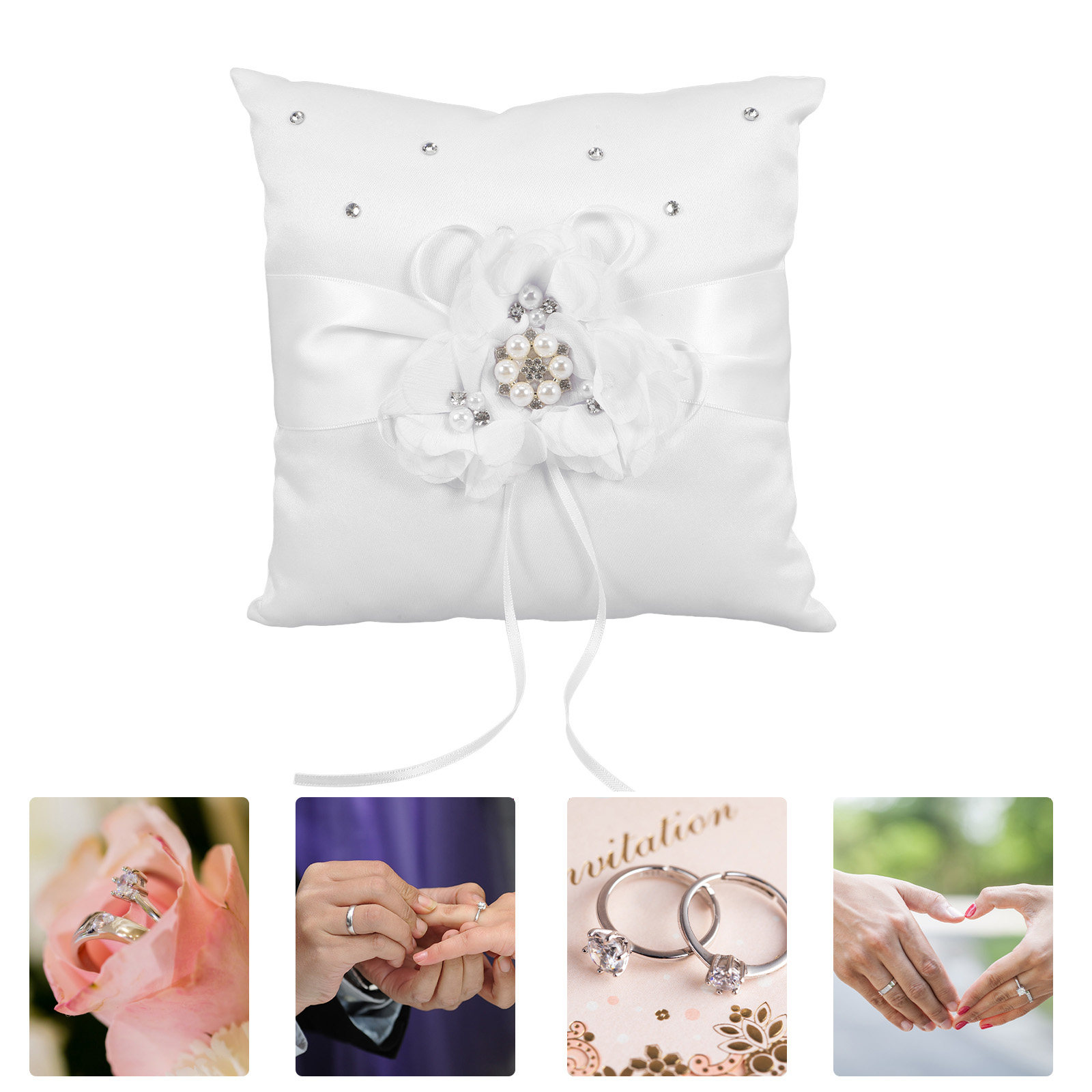 20x20cm Flower Wedding Ring Pi - огляд і ціна Ring Bearer Pillow