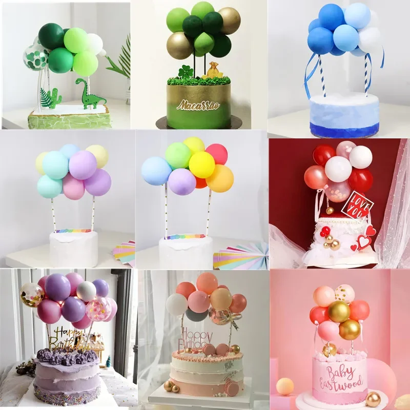 10 Pcs 5Inch Balloon Cake Topp - огляд і ціна Confetti Balloon Set