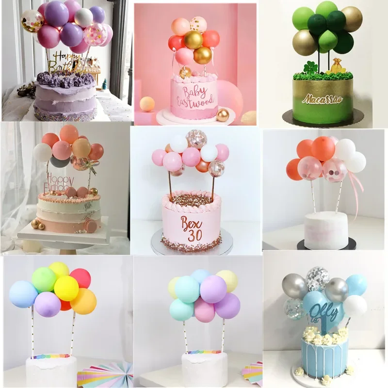 10 Pcs 5Inch Balloon Cake Topp - огляд і ціна Confetti Balloon Set