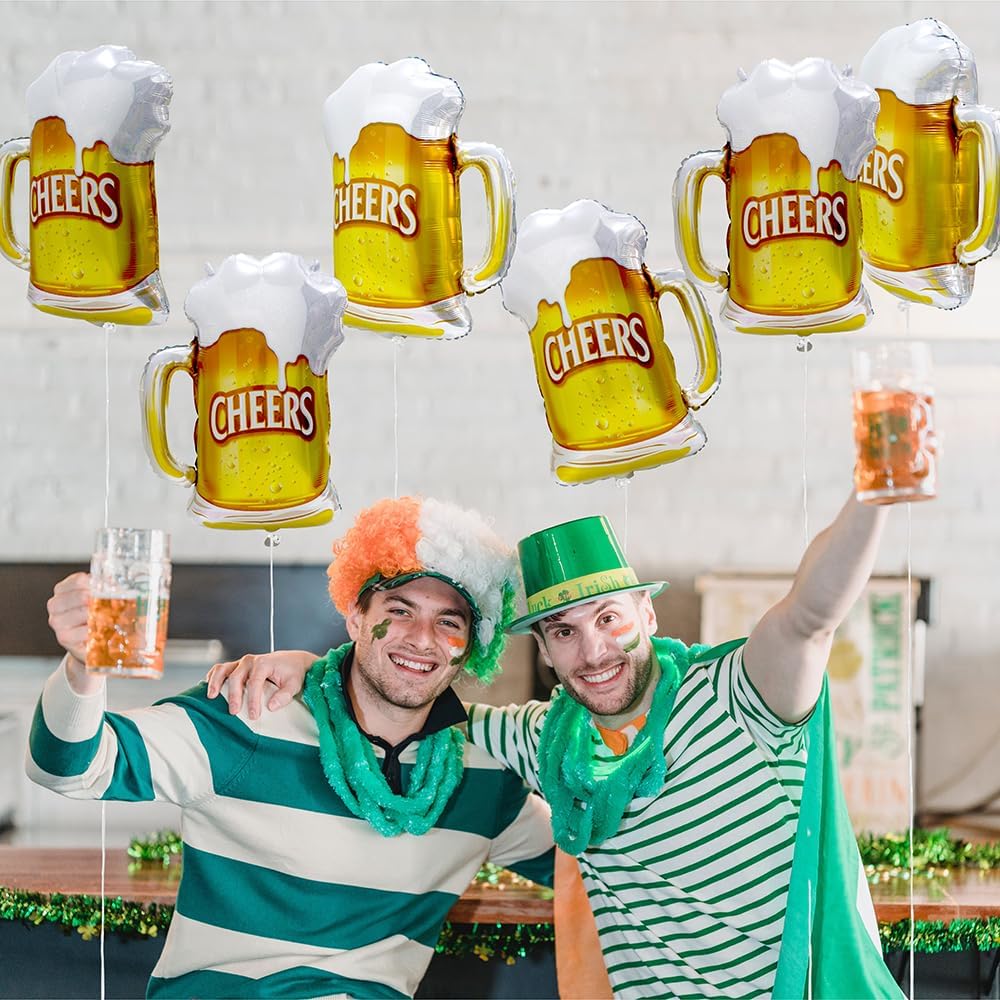 6pcs Cheers Beer Mug Balloons  - огляд і ціна Wedding Alcohol Supply