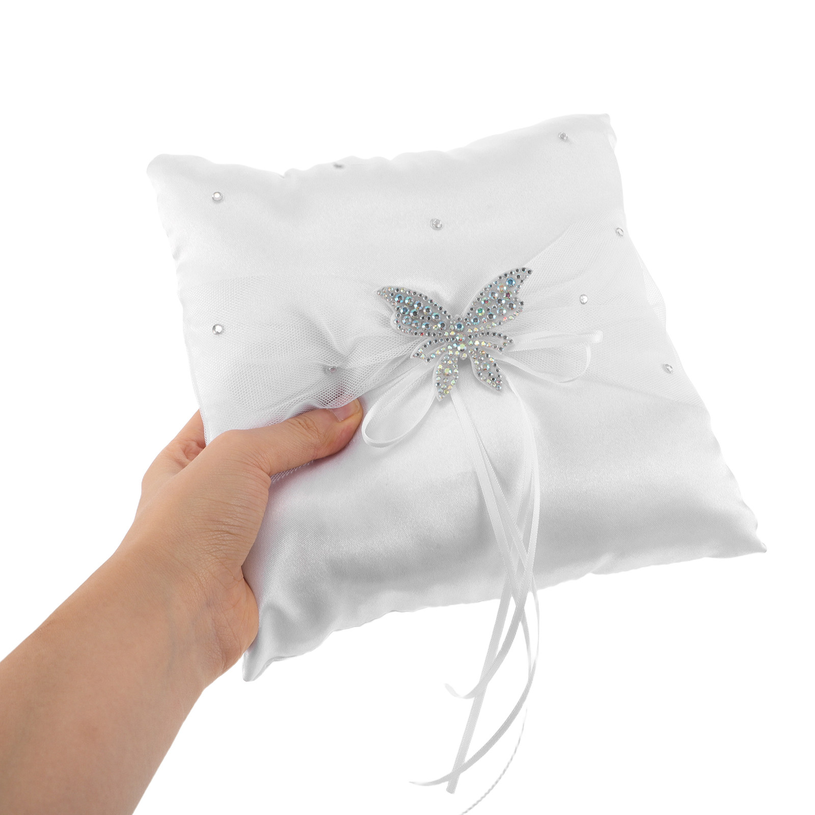 Wedding Ring Pillow White Sati - огляд і ціна Ring Bearer Pillow
