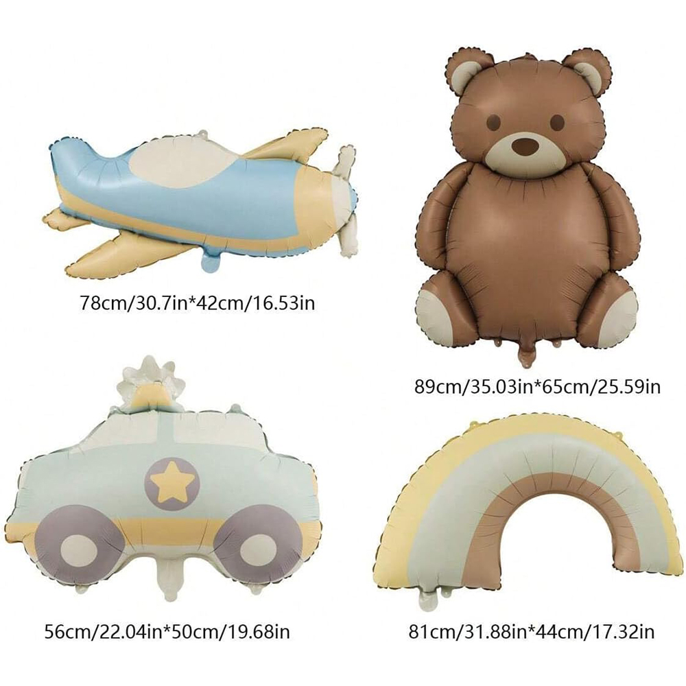 Big Matte Brown Bear Foil Ball - огляд і ціна Confetti Balloon Set
