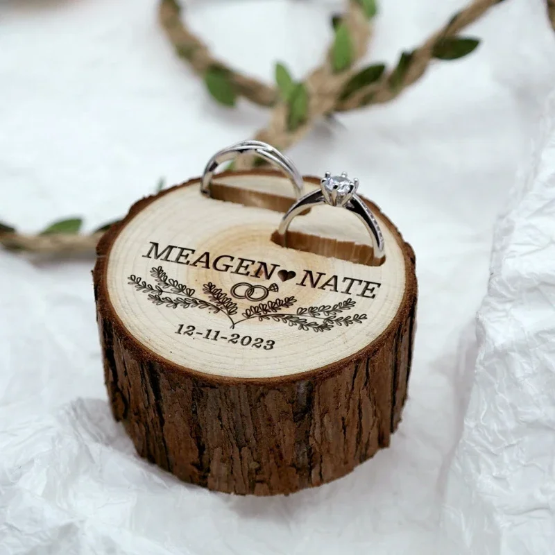 1PCS Free Custom Tree Wooden S - огляд і ціна Ring Bearer Pillow