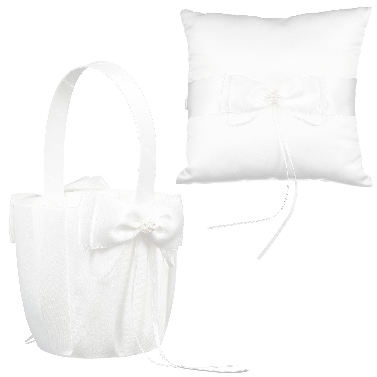 2Pcs White Lace Wedding Ring B - огляд і ціна Ring Bearer Pillow