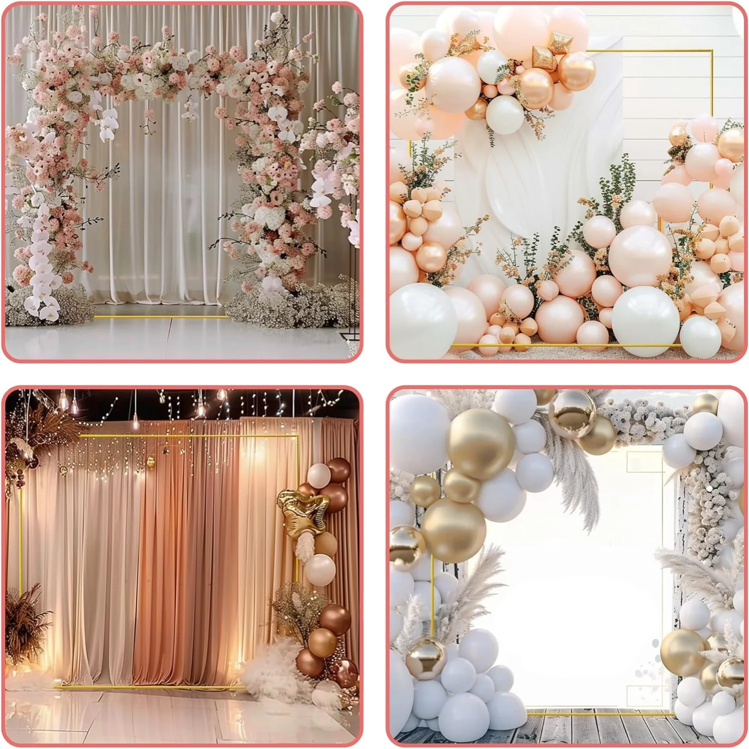 Gold Wedding Arches Square Bac - огляд і ціна Confetti Balloon Set